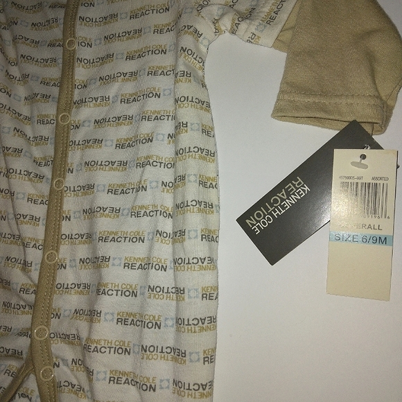 ☆NWT☆KENNETH COLE REACTION Infants 6/9mo Unisex Coverall Sleeper Layette☆ - Picture 4 of 11